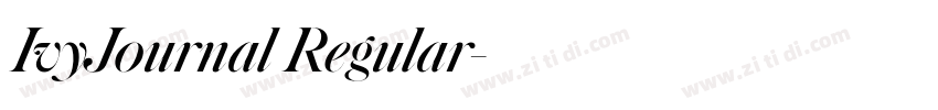 IvyJournal Regular字体转换 IvyJournal Regular字体转换